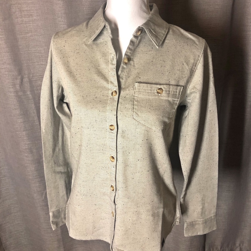 The North Face Vintage White Flannel Button Down